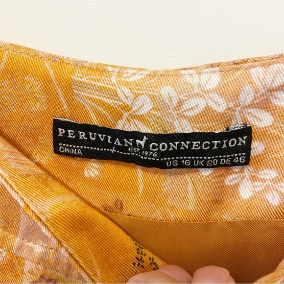 Peruvian Connection | Lyocell Midi Sleeveless Summer Dress Size 16 - Picture 3 of 10